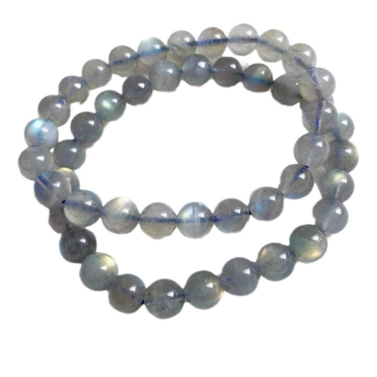 Single-Strand Gray Moonstone Bracelet