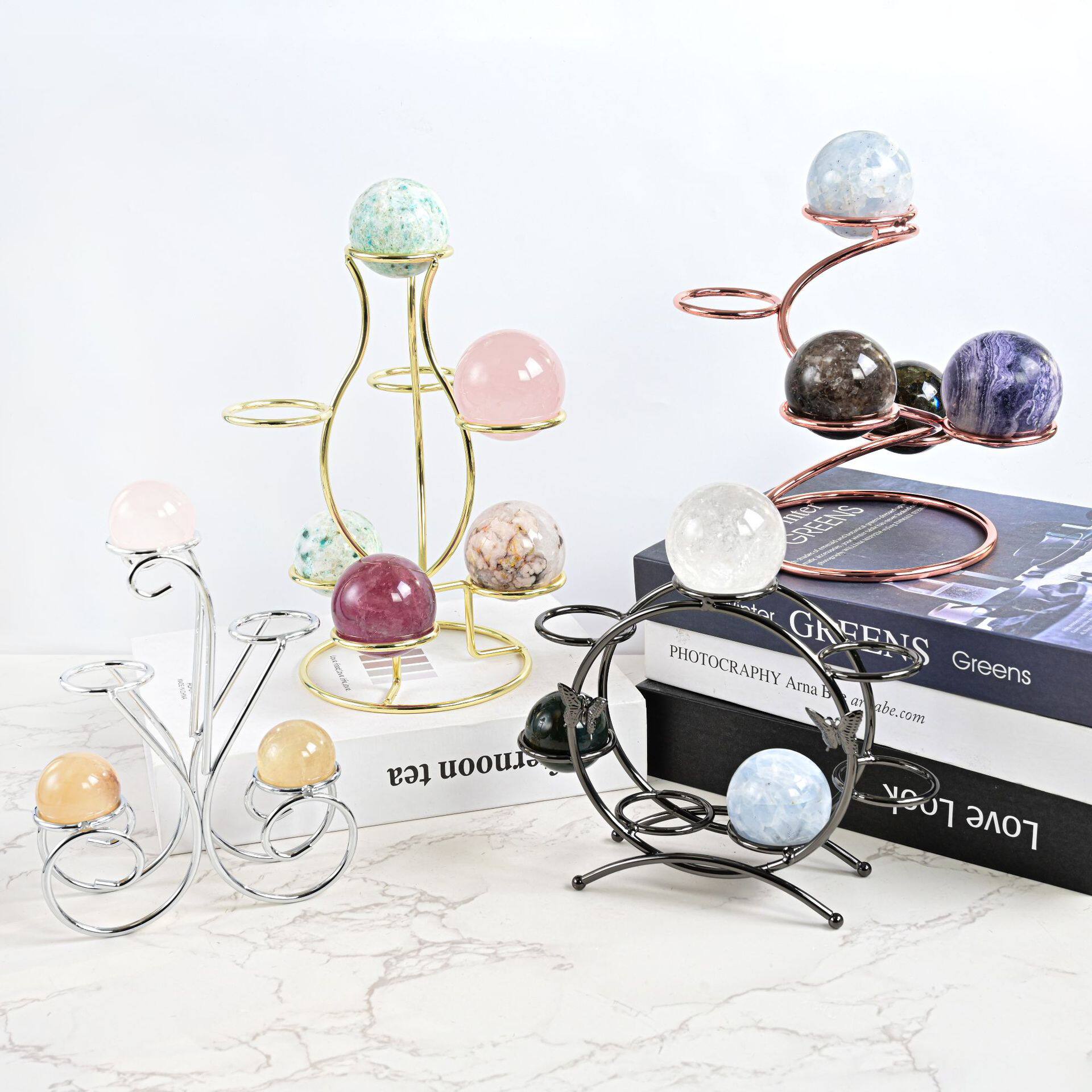 Celestial Cradle — Vintage Crystal Ball Display Stand