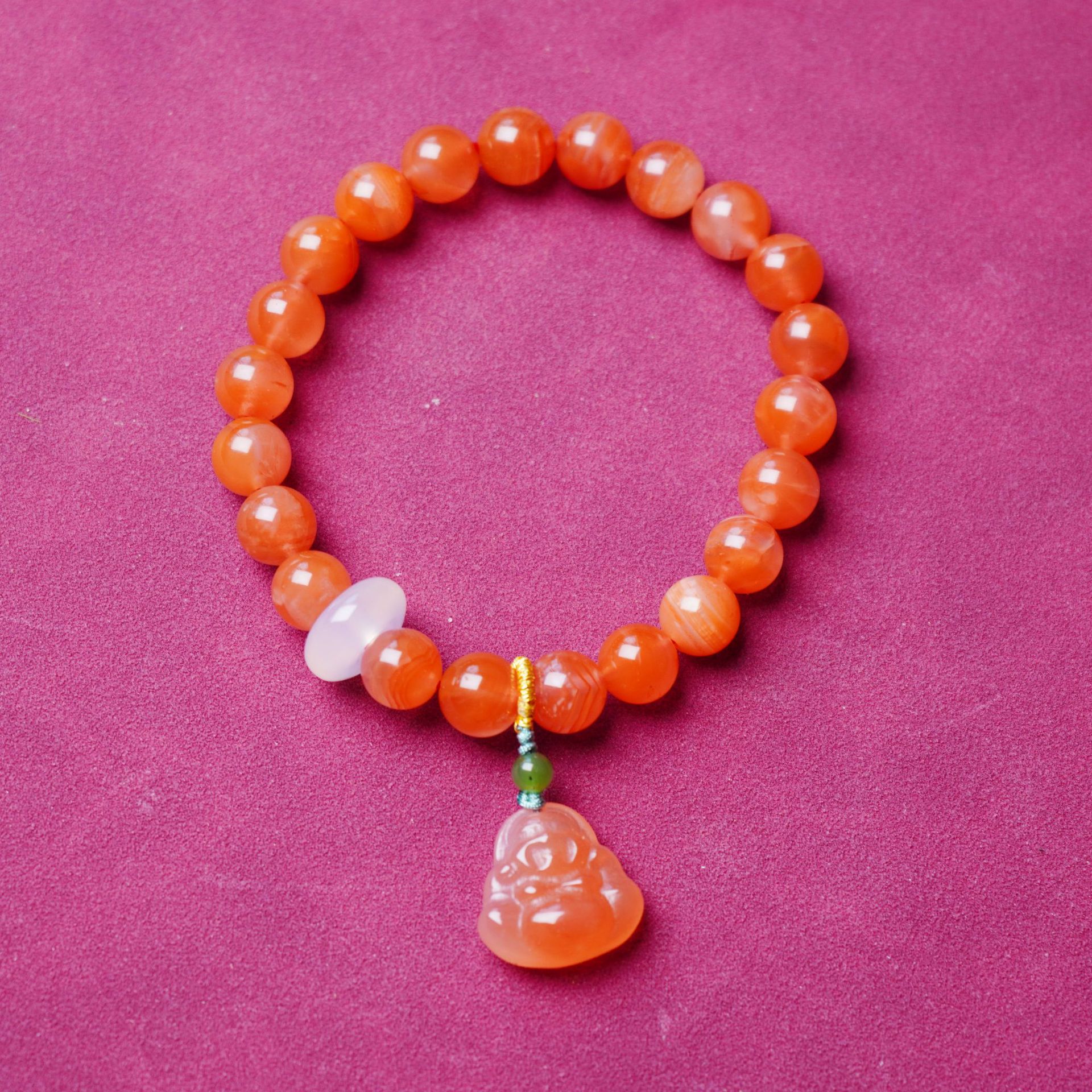 Natural Red Agate Bracelet Guardian | Wealth Attraction, Evil Warding, and Peace Protection Energy Crystal Bracelet