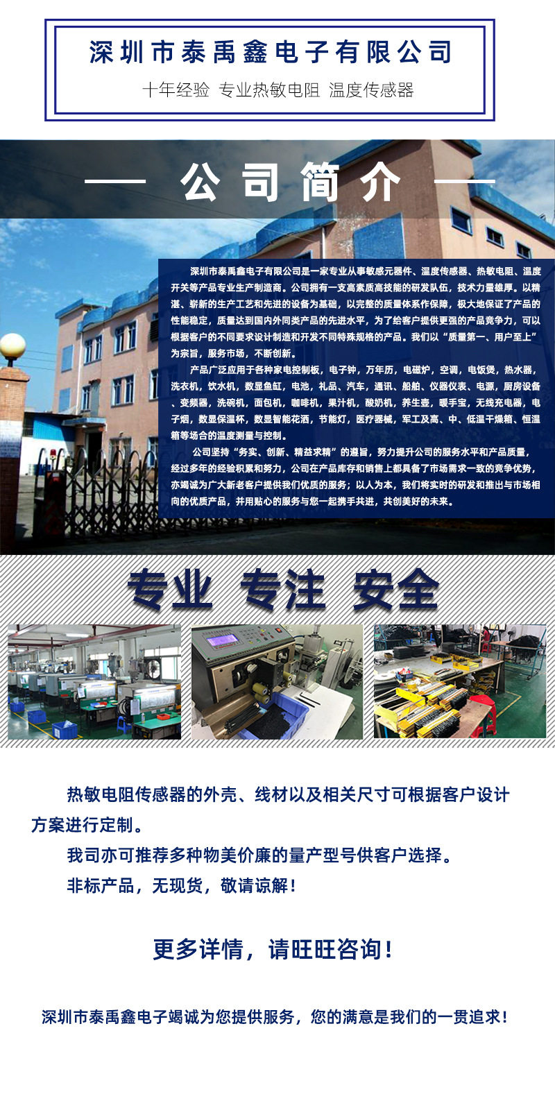 Company introduction at the bottom of the detail page. jpg