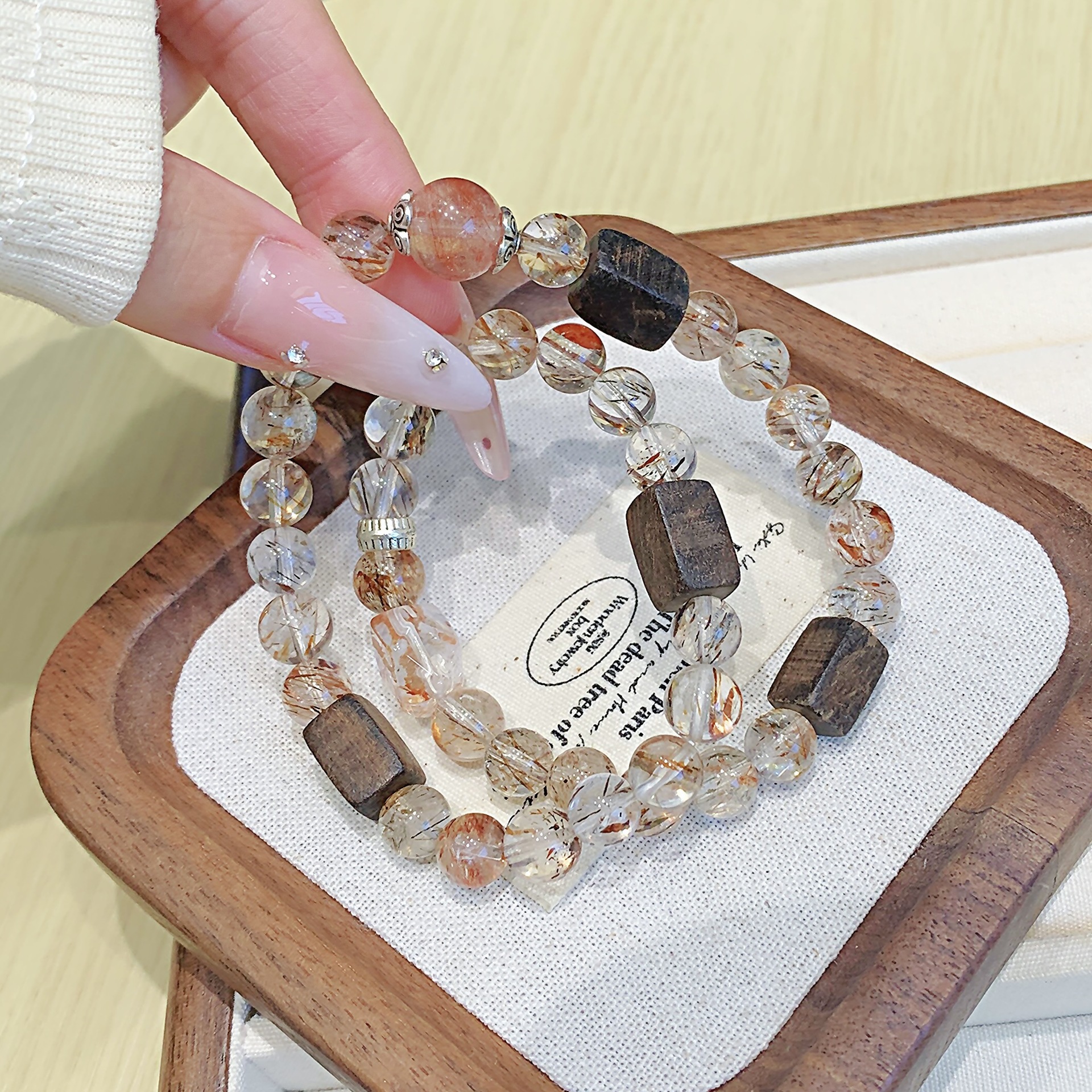 Natural Crystal Meditation Bracelet | Energy Healing, Calming and Sleep Aid, Essential for Zen Practice