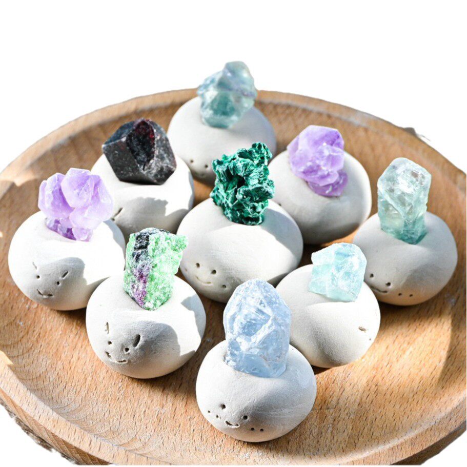 Crystal Pebble Spirits — Mini Natural Crystal Specimen Set