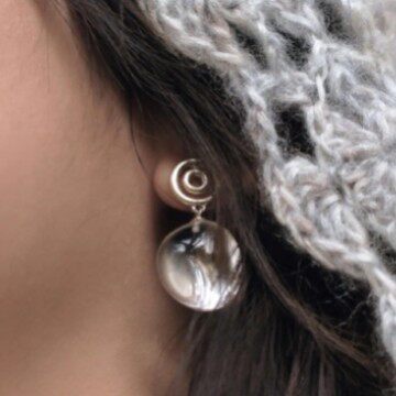 Luxury Clear Quartz Stud Earrings