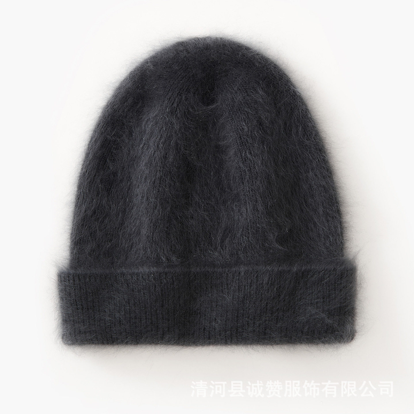 皇室拉绒 100%纯山羊绒保暖针织长毛大头围显脸小包头帽男女同款