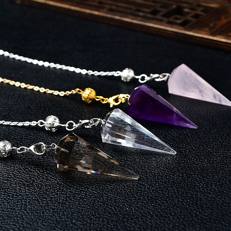 Natural Crystal Pendulum Pendant | Essential for Meditation Practice | Energy Purification Jewelry