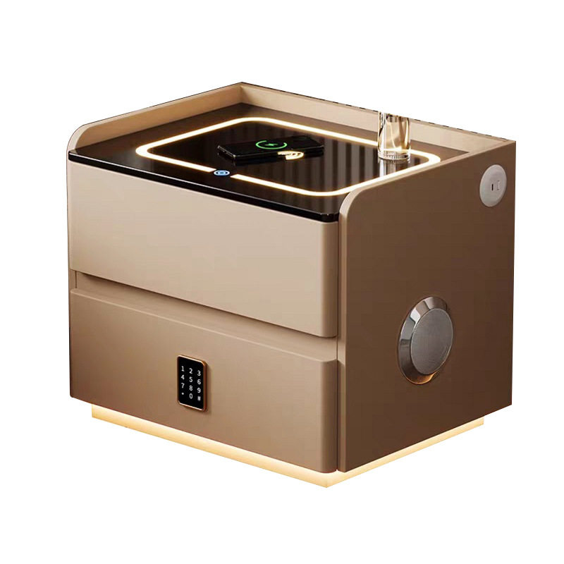 新款智能床头柜简约现代卧室多功能床边柜轻奢高级无线充电储物柜