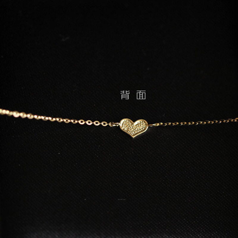 14K gold plate heart-shaped bracelet