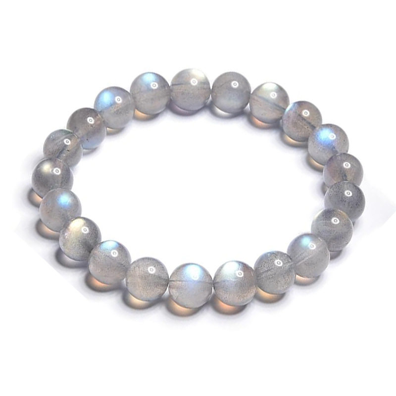 Single-Strand Gray Moonstone Bracelet