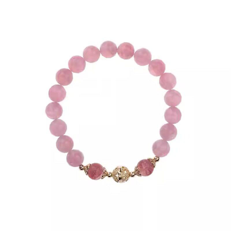 Designer Minimalist Rose Quartz Bracelet