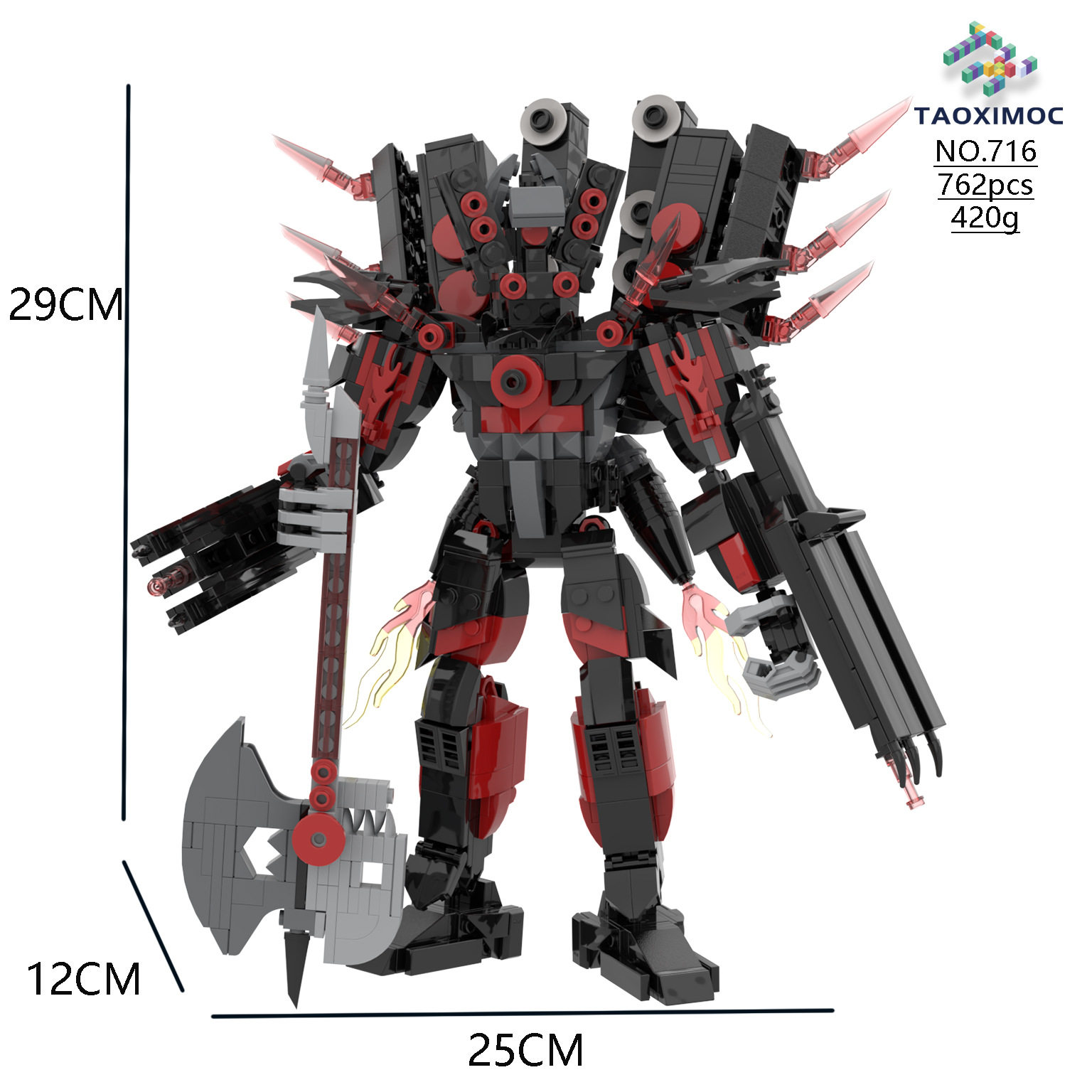 跨境专供 马桶人积木 时钟人泰坦电钻龙电视人益智拼装玩具手办