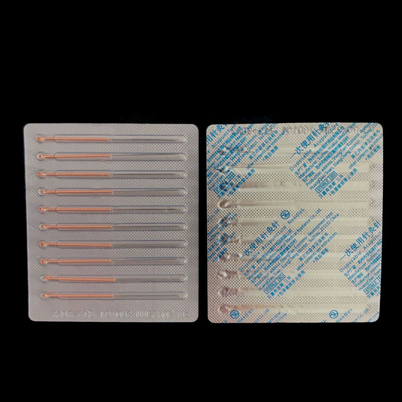 张仲景一次性针灸针 铜柄针灸针紫铜环柄毫针耳针面针 一盒100支