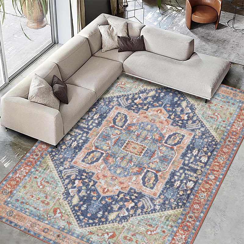 仿羊绒TPR水洗底地毯shein可折叠防滑客厅地毯walmart temu 地垫