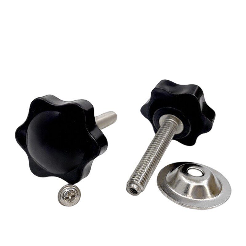 厂家批发带压片胶头六角梅花手拧螺丝多规格M2-M10可调节螺栓把手