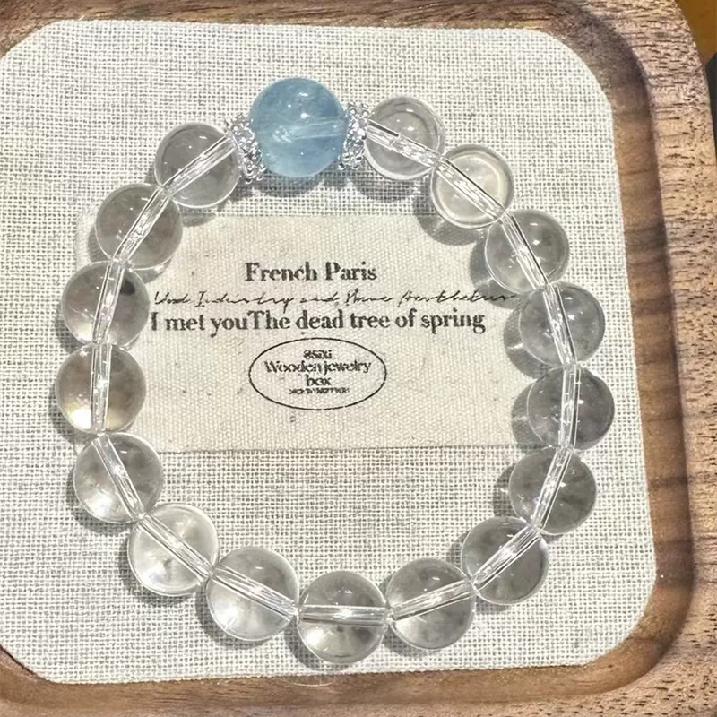 Natural Clear Quartz Single Strand Bracelet | Purify the Mind, Enhance Emotional Energy, Attract Wealth and Good Fortune