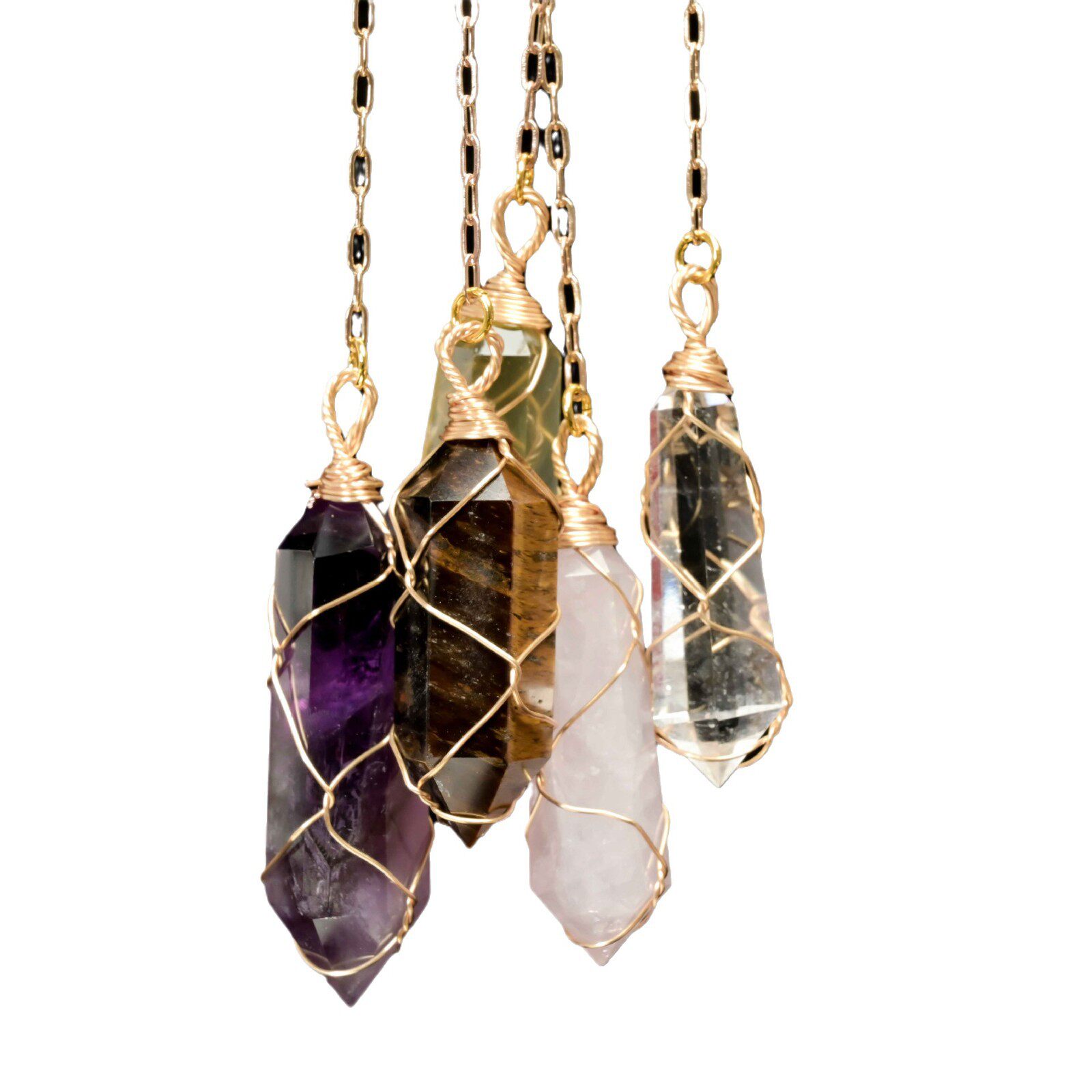 Pendulum of Insight — Handwoven Crystal Meditation Pendulum