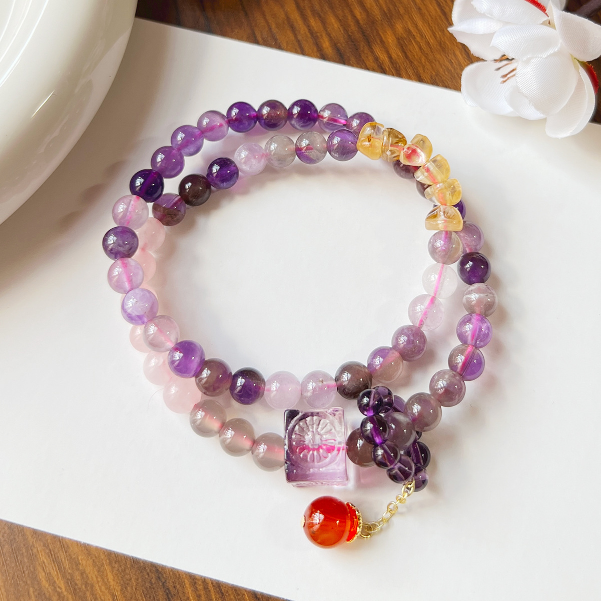 Natural Amethyst Bracelet for Women | Attract Wealth and Good Luck, Bring Good Fortune