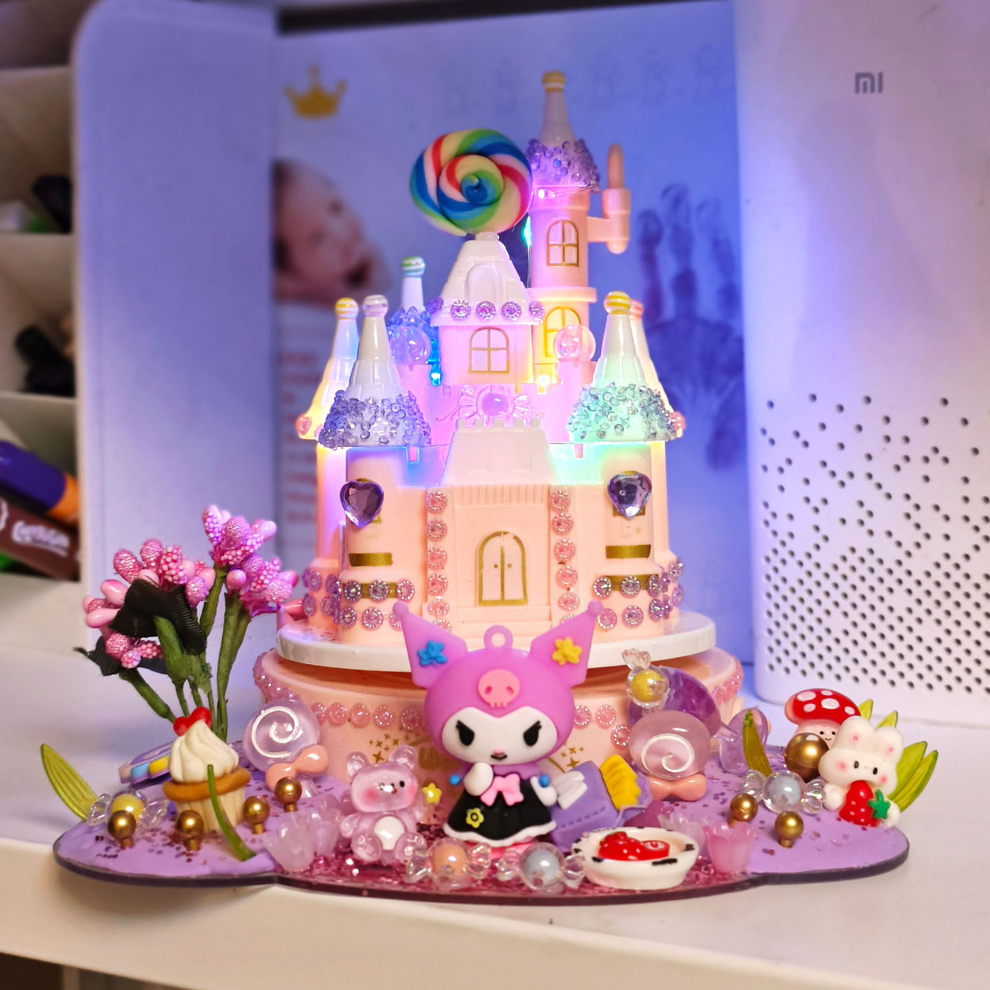 新款DIY手工儿童城堡音乐盒益智玩具小屋材料包八音盒女孩礼物diy