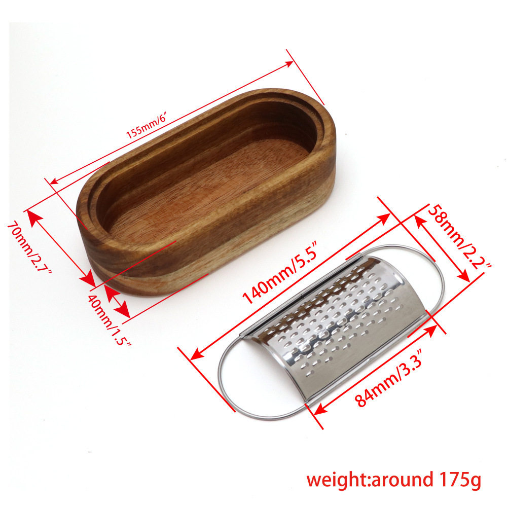 外贸不锈钢奶酪刨丝器相思木芝士刨盒芝士擦丝器切丝器厨房工具