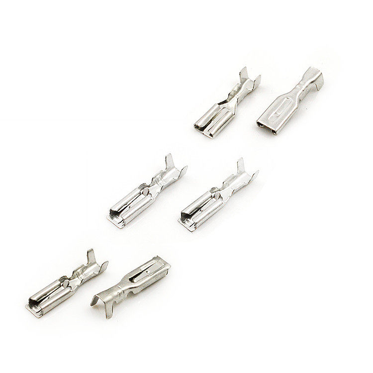 冷压接线2.8开关端子6.3mm插簧5.2接片3.8对接头4.8自带锁连接器