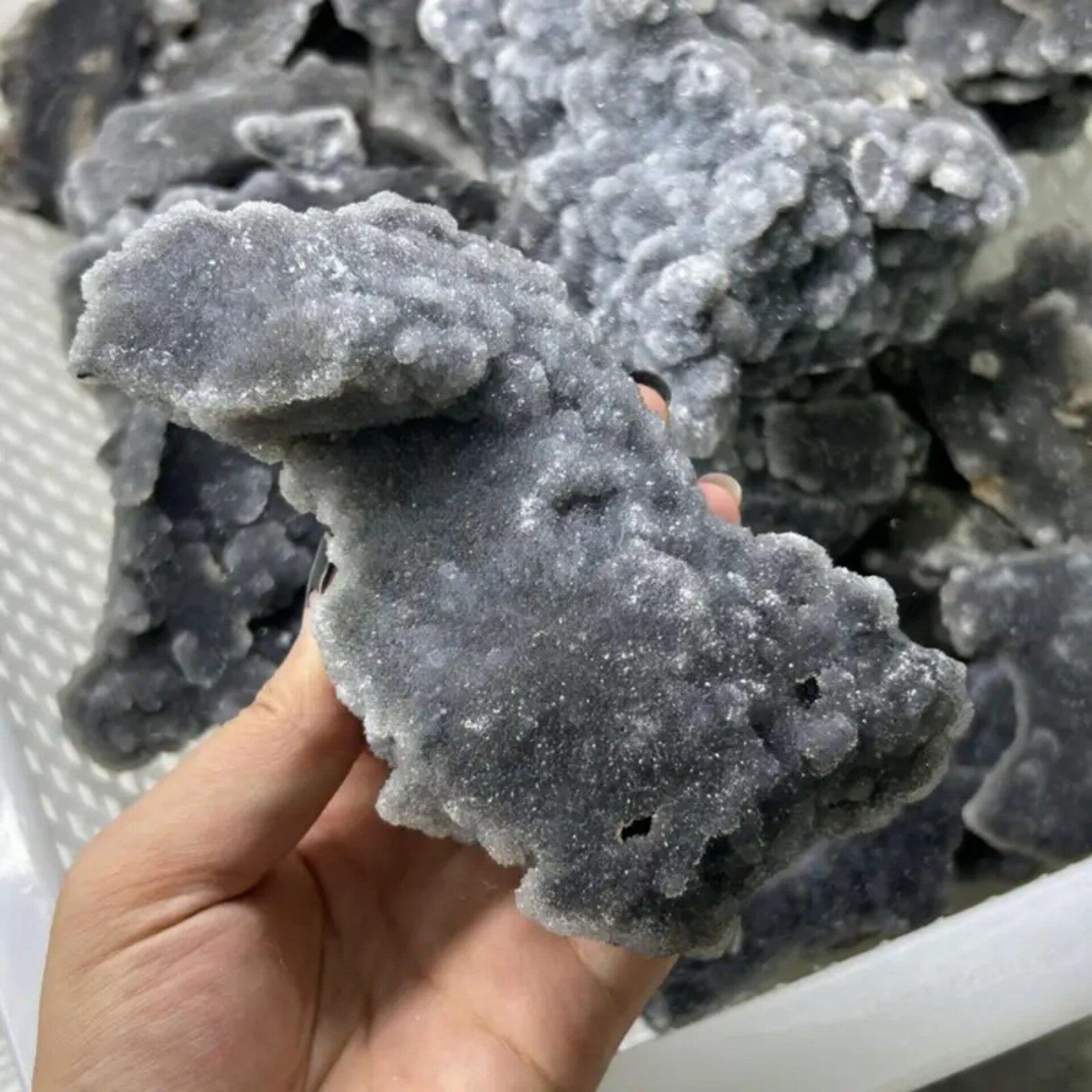 Aurora Flash — Natural Labradorite Crystal Carving