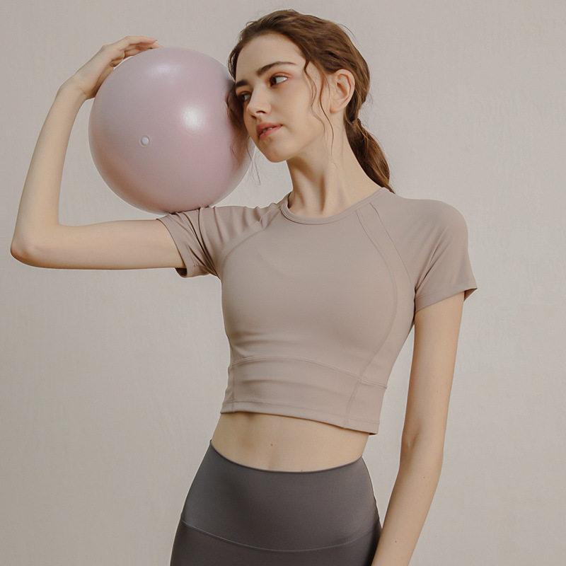 2025新款运动女短袖T恤速干透气健身服跑步紧身瑜伽服夏季健身衣