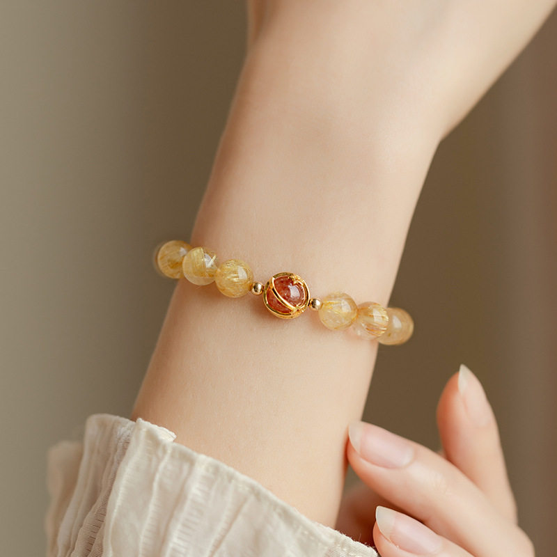 Golden Rutilated Quartz Bracelet
