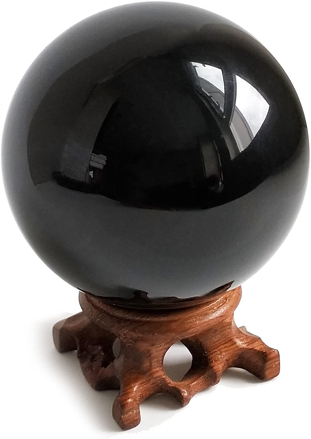 Gems of Light — Premium Black Obsidian Sphere