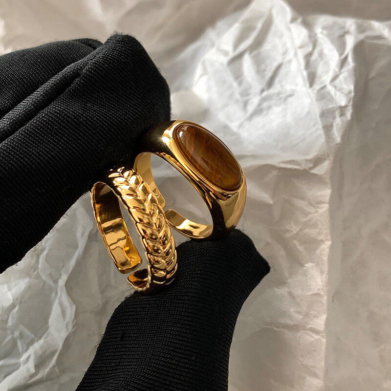 Vintage Minimalist Tiger's Eye Ring