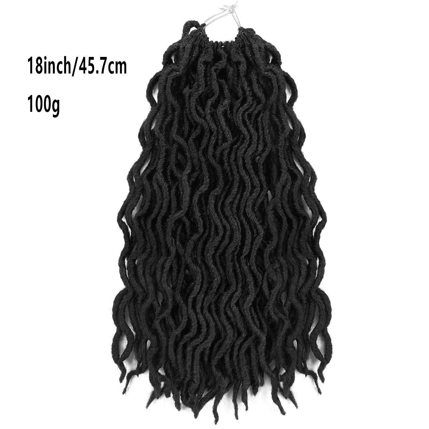 跨境欧美temu热销脏辫假发辫钩针接发Gypsy Locs hair吉普赛18寸