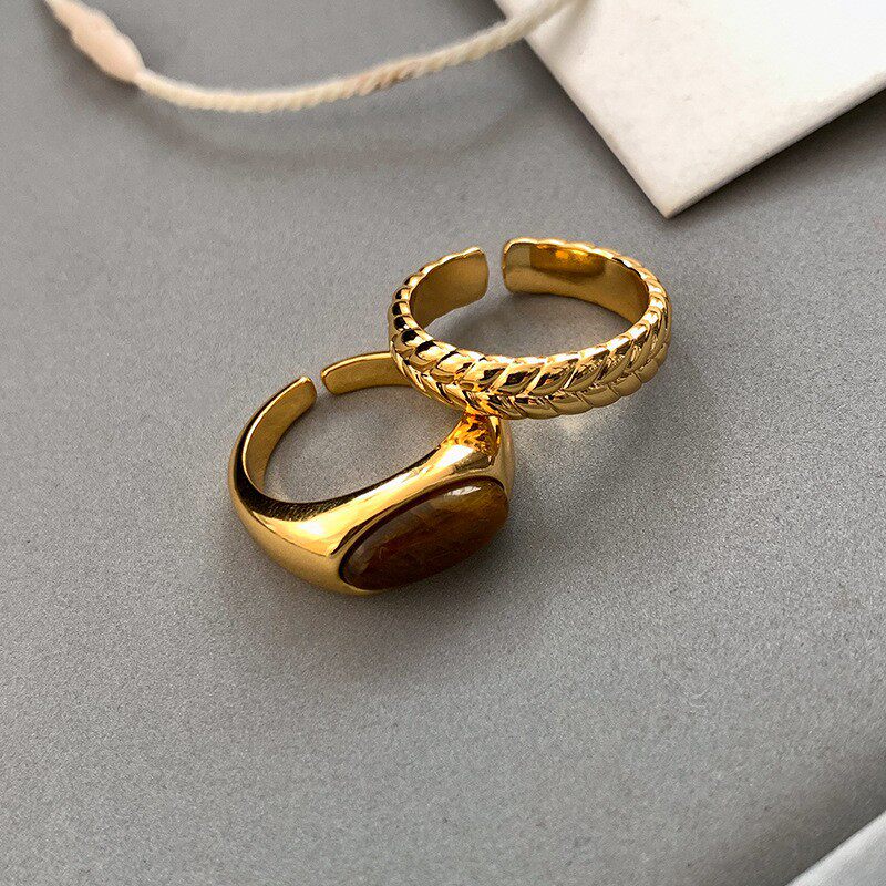 Vintage Minimalist Tiger's Eye Ring