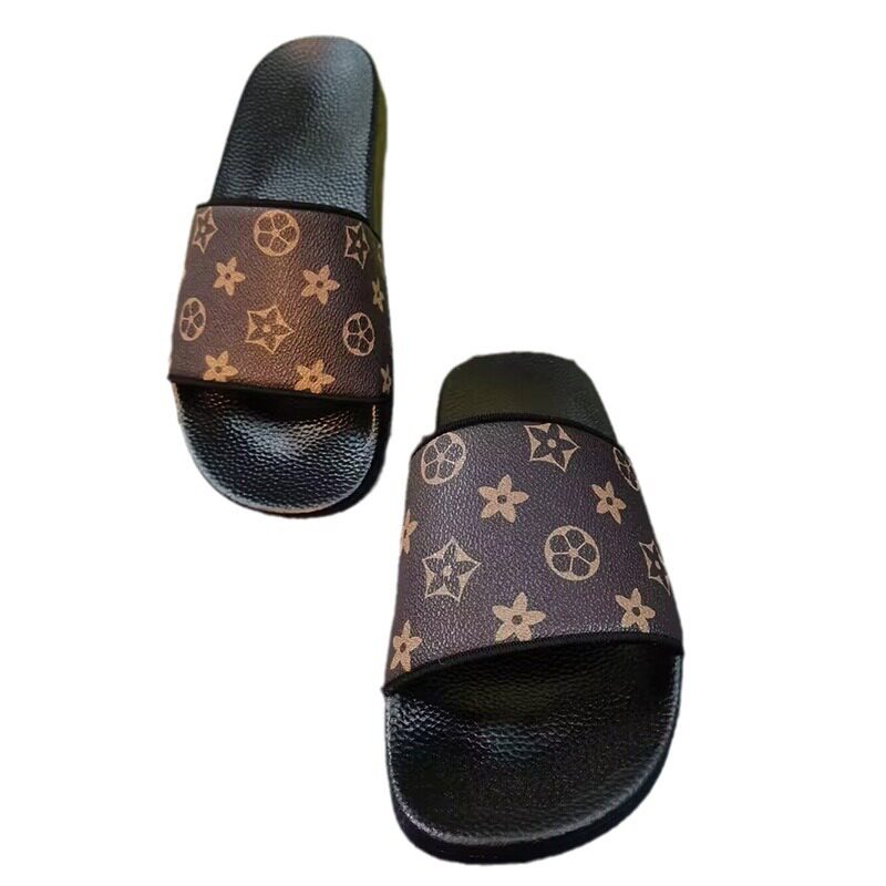 2025东南亚跨境欧美夏季拖鞋男士男女老花一件代发一字外穿凉拖