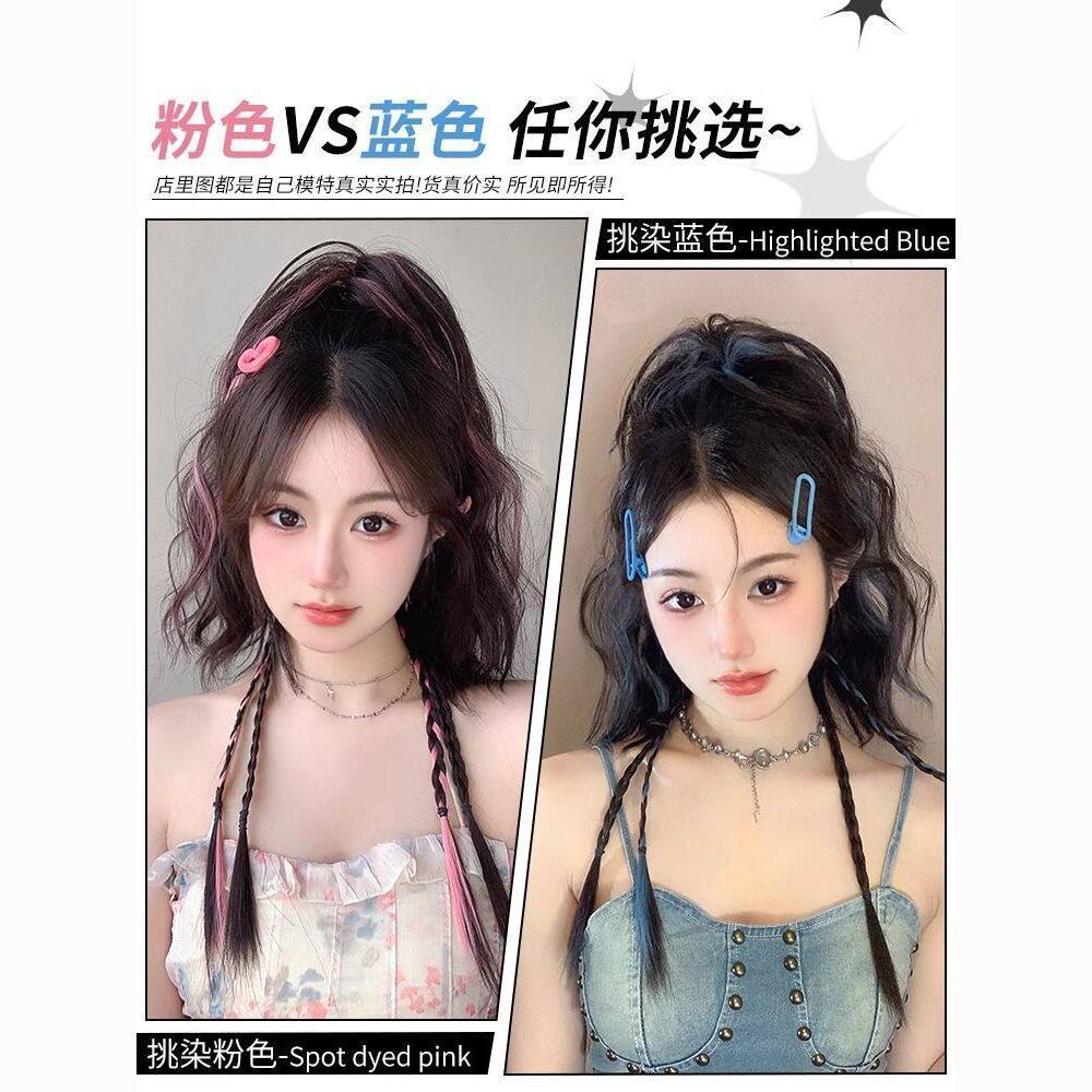 拳击辫马尾假辫子女马尾仿真发抓夹半扎高马尾y2麻花拳击辫假马尾