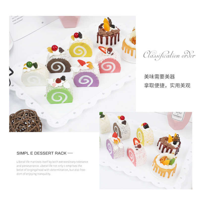 塑料果盘慕斯餐盘托盘长方形饼盘西点甜品塑料盘放杯子小吃盘糕点