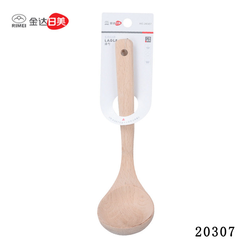 金达日美厨房炒菜烹饪榉木锅铲 深色柯木锅铲 原木头汤勺饭勺饭铲