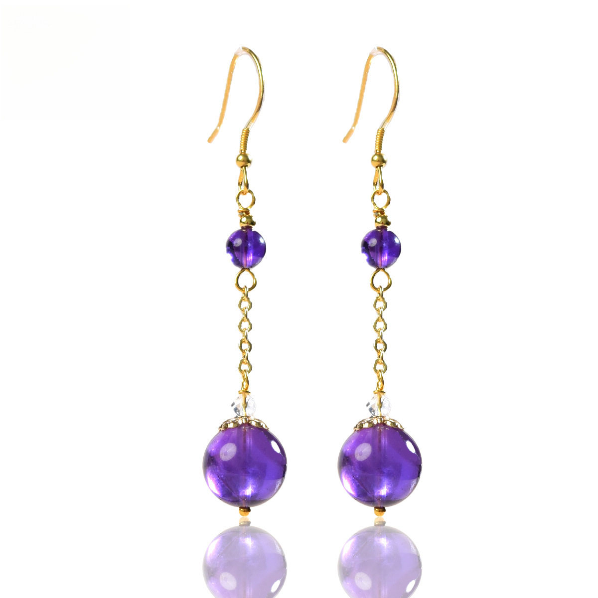 Violet Dream — Natural Amethyst Crystal Earrings