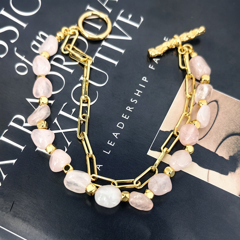 Natural Rose Quartz Bracelet | Lucky Stone for Attracting Love and Enhancing Relationships, Energy Crystal Bracelet