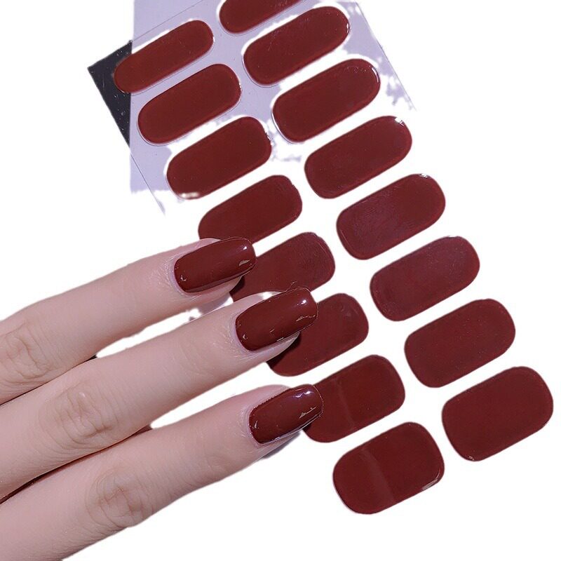 网红色流行秋冬款纯色美甲贴纸  持久糖果色