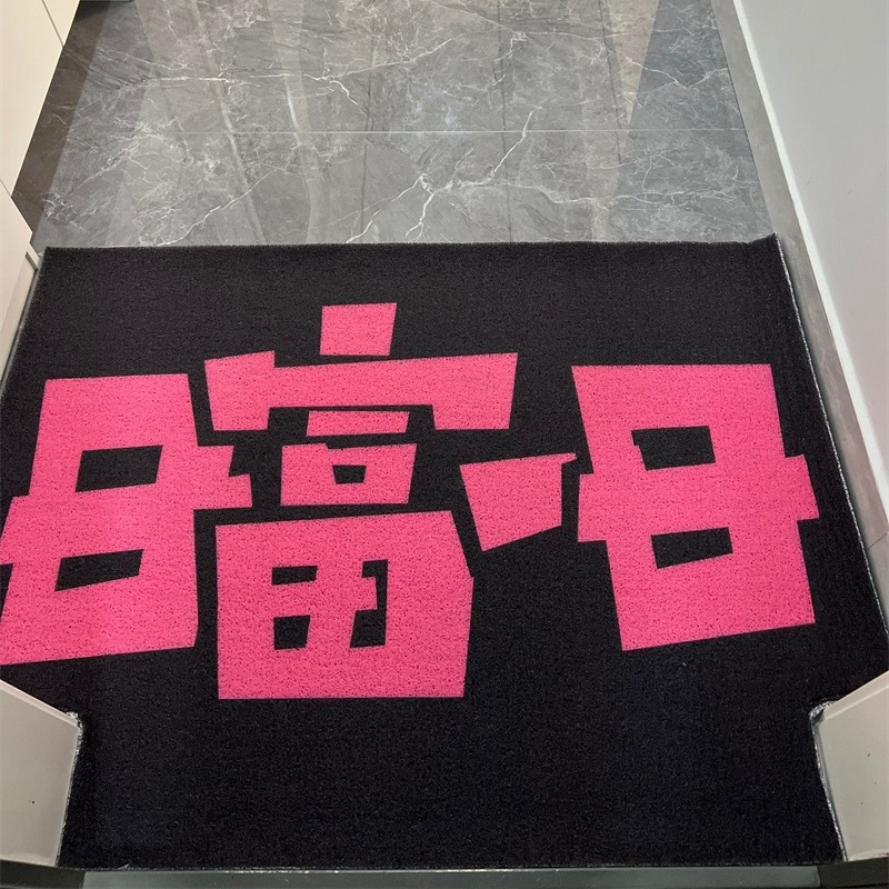 简约入户门脚垫玄关地垫丝圈刮泥蹭土防滑脚垫进门耐磨可裁剪地垫