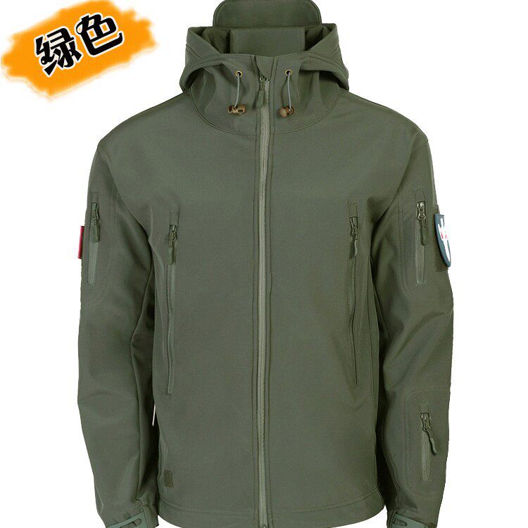 软壳冲锋衣外套三合一户外鲨鱼皮战术加绒加厚防风保暖特种兵