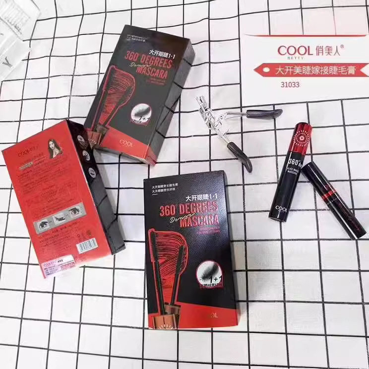 俏美人烟松行云浓黑电眼睫毛膏纤长卷翘浓密硅胶刷头加长不易晕染