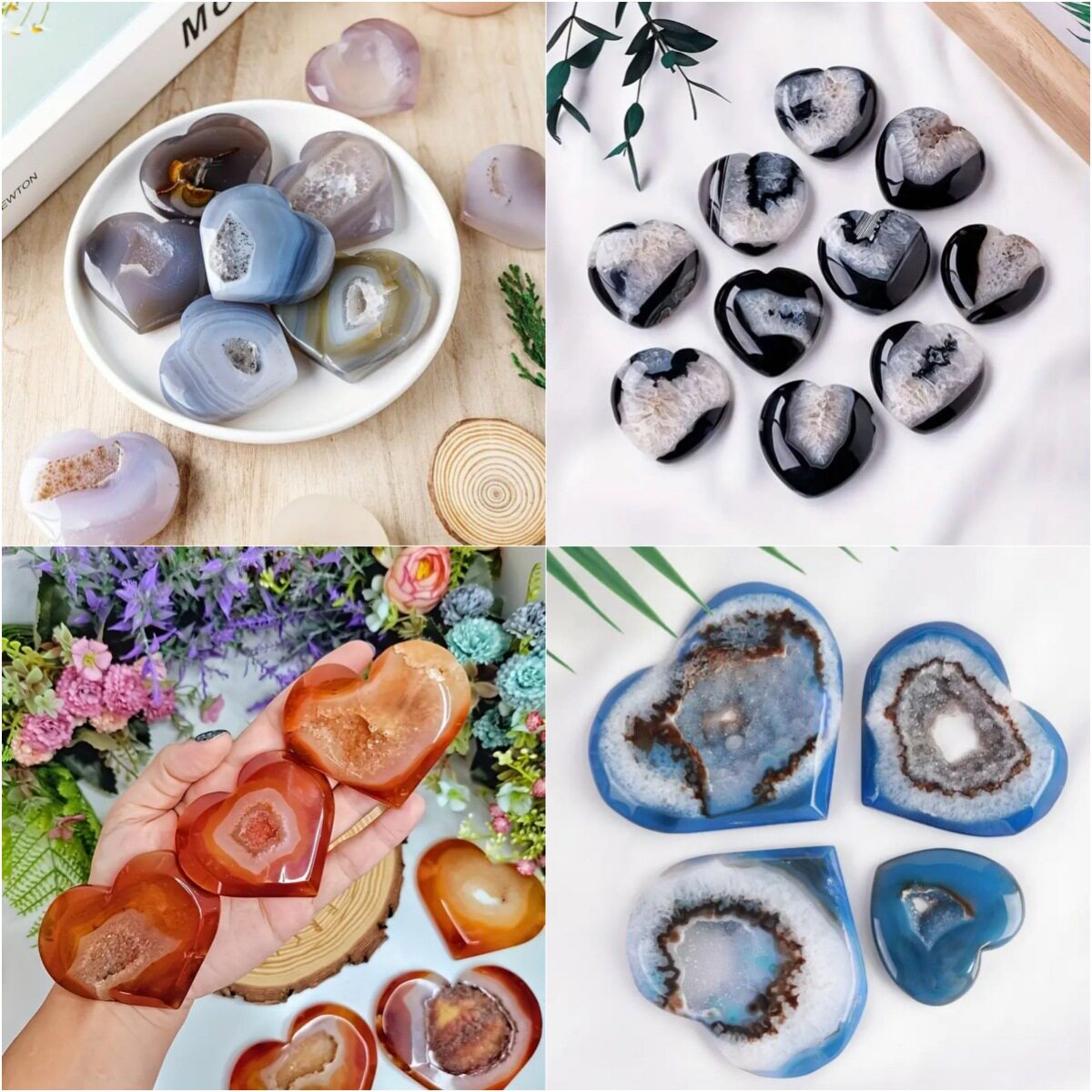 Dreamscape Geode — Aura-Coated Agate Geode Treasure Bowl