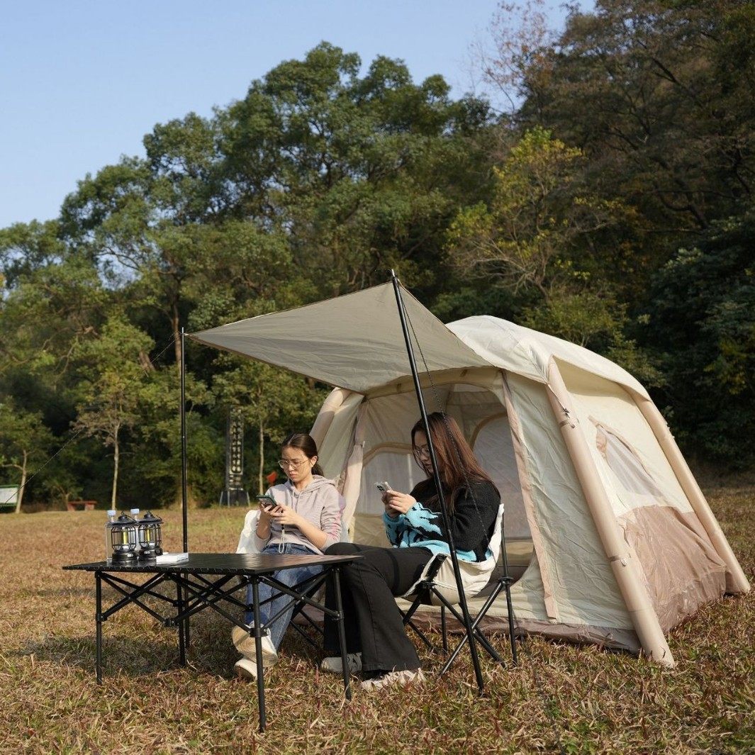 轻量便携野营充气帐篷 2-3 人 自动充气 防撕裂牛津布 露营全套装