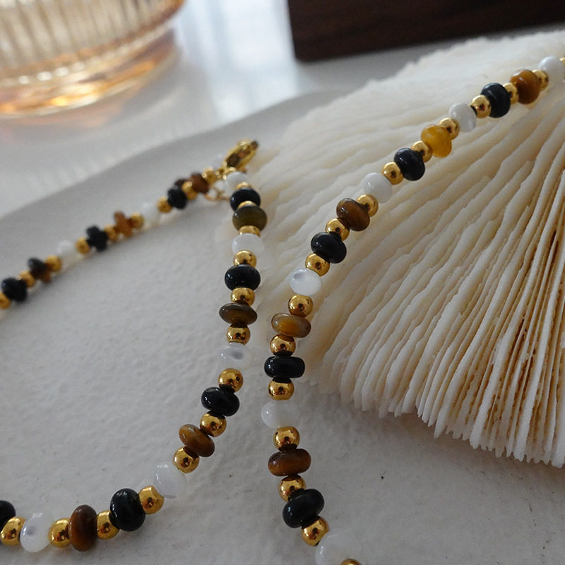 Vintage Modern Chinese Tiger's Eye Necklace