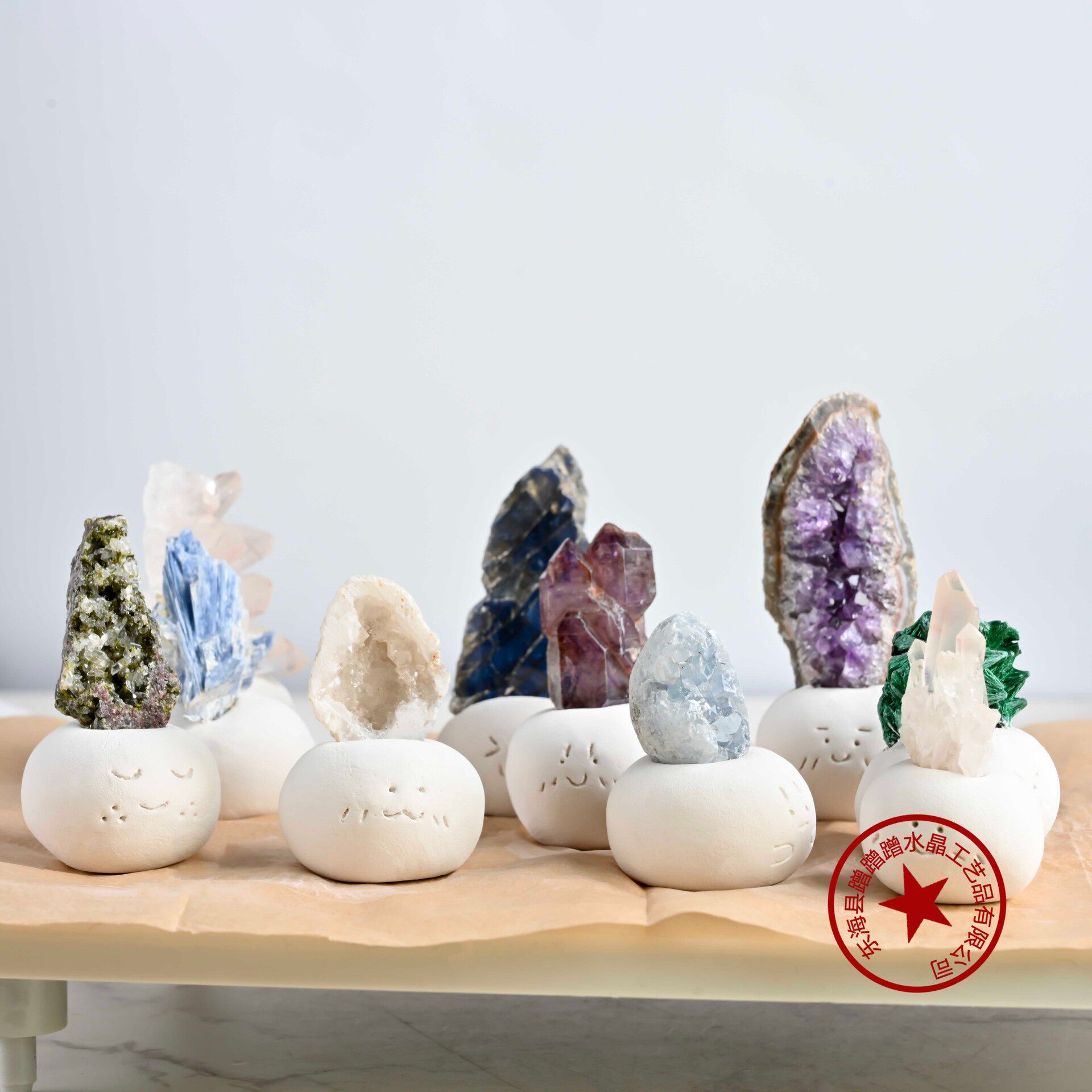Crystal Pebble Spirits — Mini Natural Crystal Specimen Set