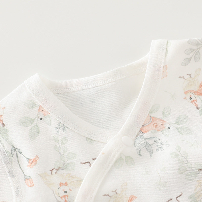 新生儿蝴蝶衣纯棉春秋四季无骨A类新生婴儿和尚服连体衣安阳童装