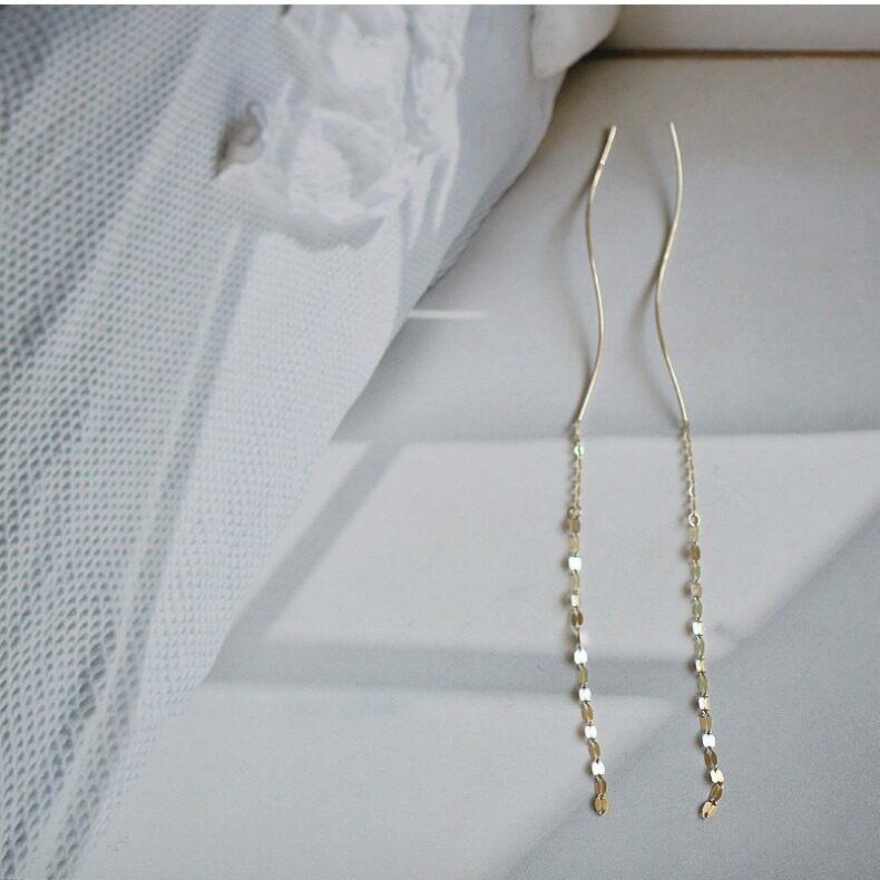 14K gold double-lip chain ear strings