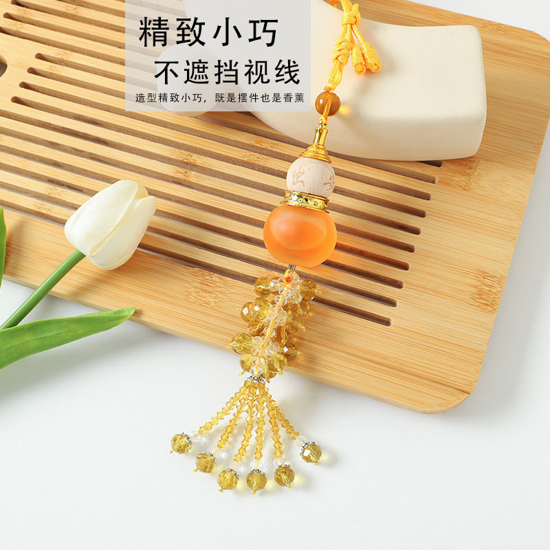 汽车香水吊坠挂件保平安水晶葫芦挂饰创意汽车饰品车载内饰用品