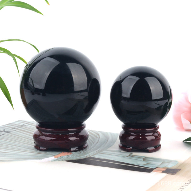 Earth's Treasure — Natural Black Obsidian Sphere