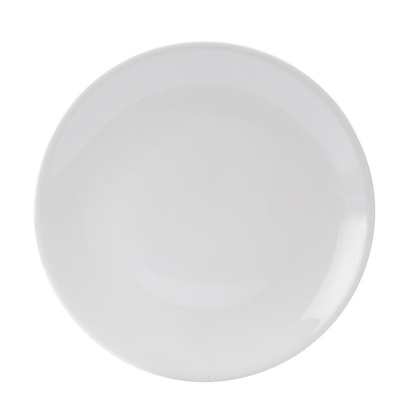 批发浅盘纯白陶瓷盘家用菜盘酒店西餐牛排盘子菜碟西式餐具平盘