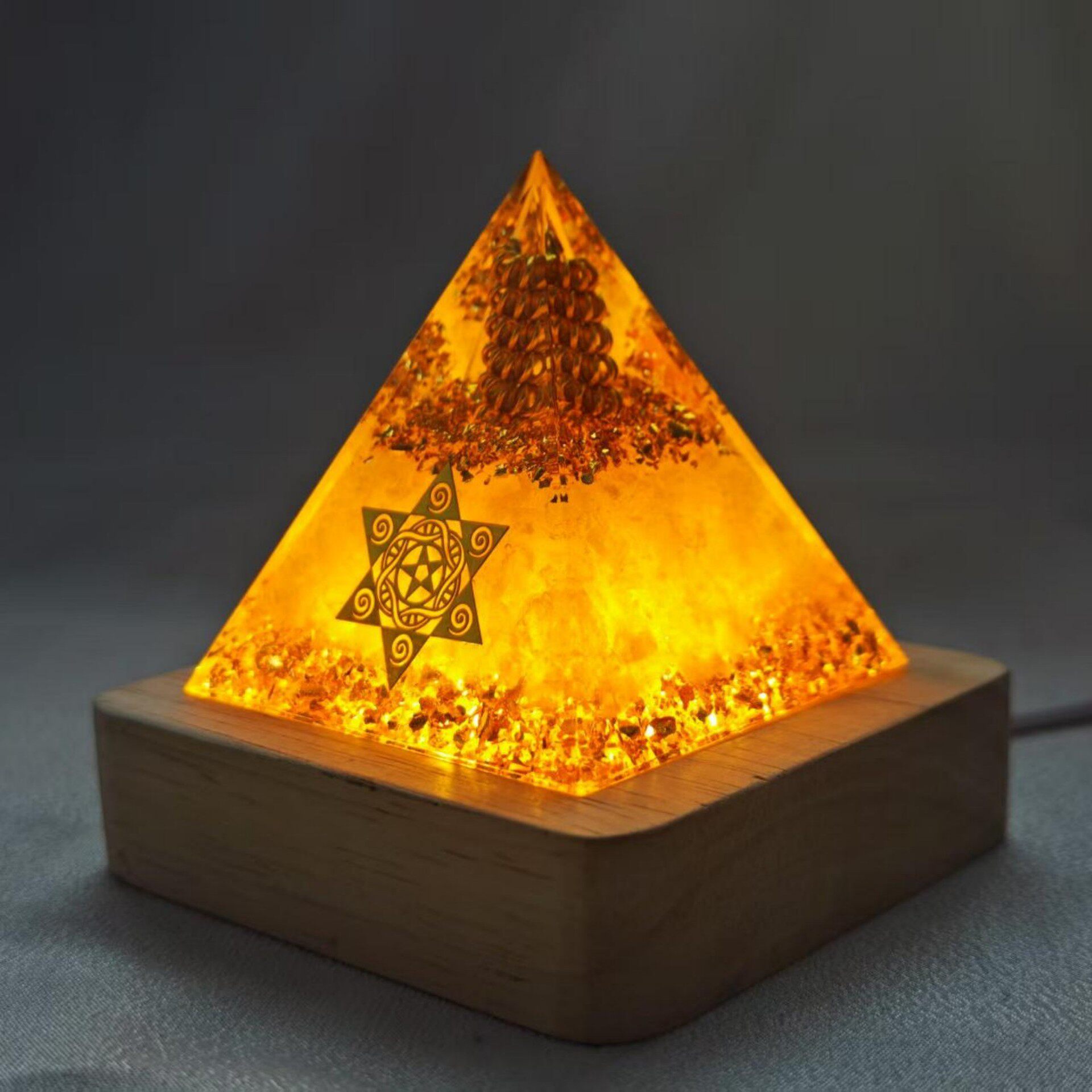 Golden Apex — Natural Citrine Pyramid Wealth Attractor